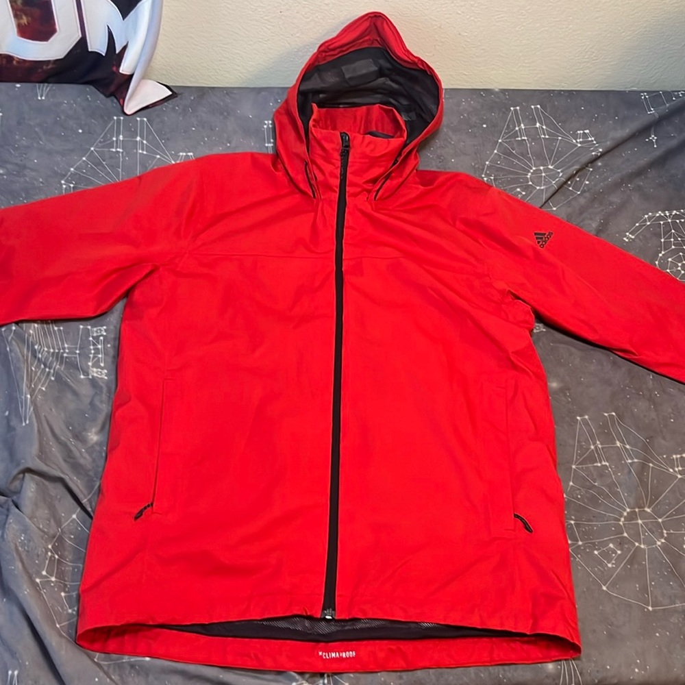Adidas red CLIMAPROOF Jacket